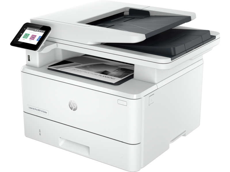 HP LaserJet Pro MFP 4103dw Printer, 2.7" Color Touchscreen Display, Up to 42ppm Print Speed, Up to 40cpm Copy Speed, 50 Sheets ADF Capacity, White | 2Z627A