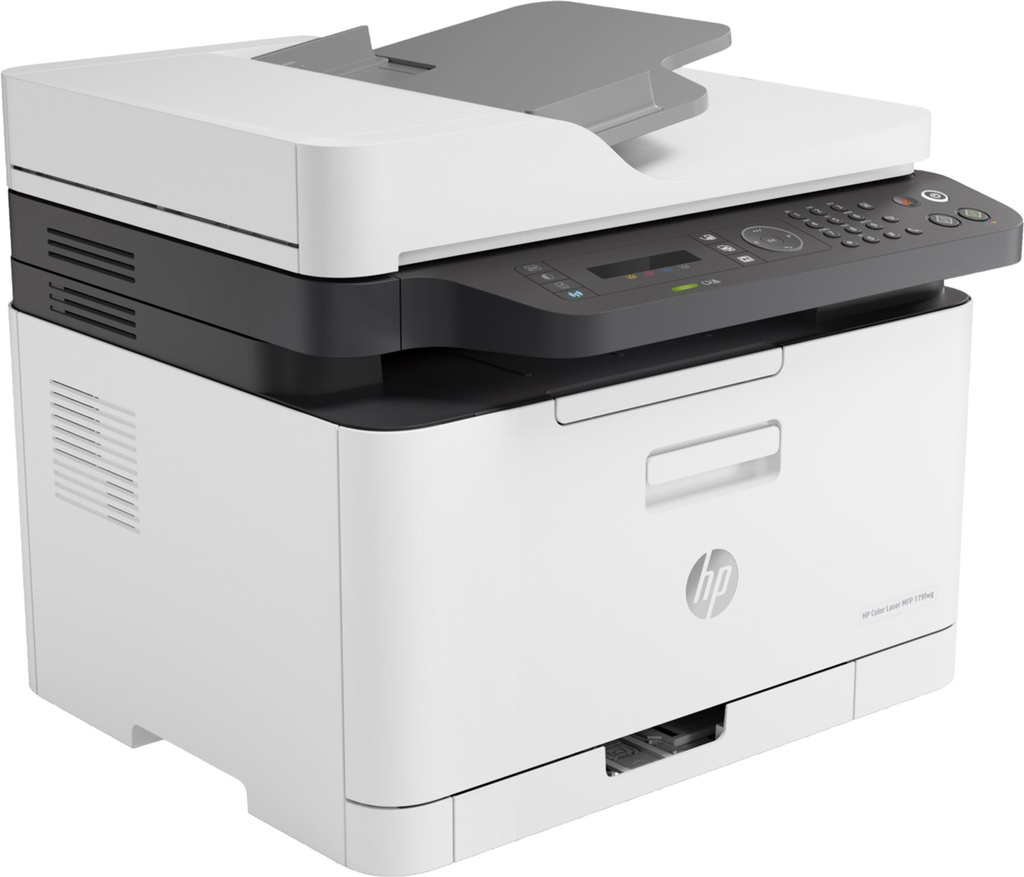 اتش بي طابعة ليزر ألوان HP Color Laser MFP 179fnw متعددة المهام للطباعة ونسخ ومسح وإرسال فاكسات - اللون: أبيض [4ZB97A]