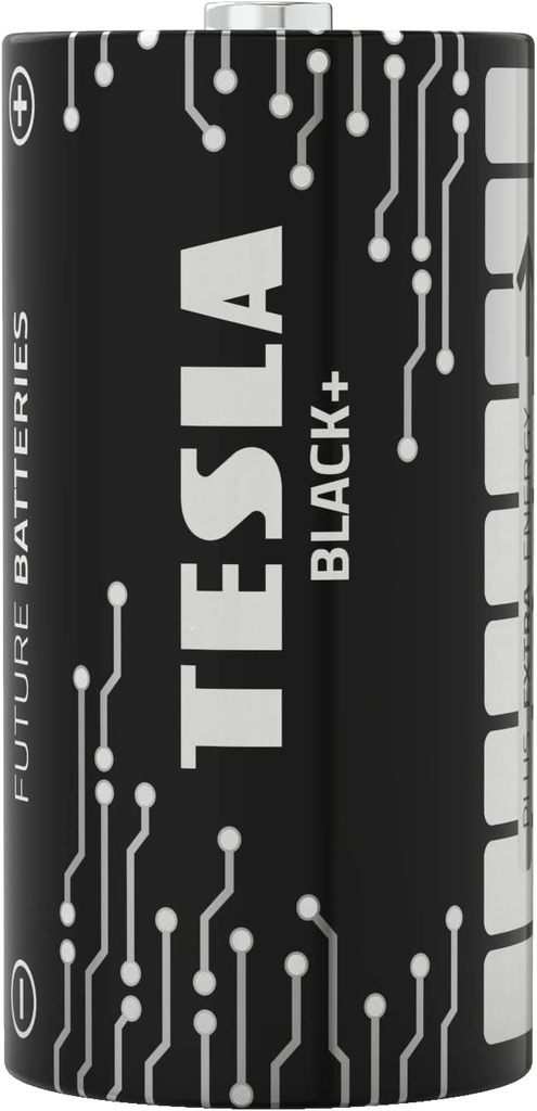 TESLA Dry Battery C BLACK LR14/BLUSTER FOLL 2PCS