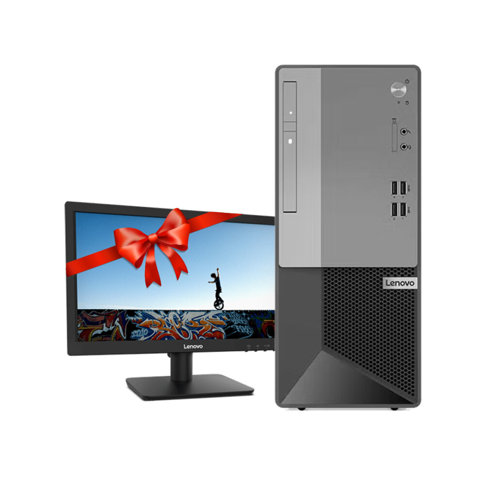 Lenovo V50t Tower PC + Lenovo D19-10 Monitor - Black