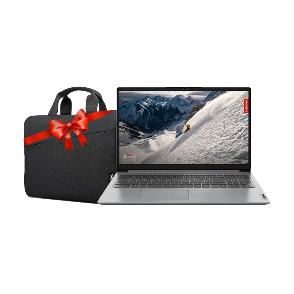 Lenovo IdeaPad 1 15IGL7 Laptop 15.6-inch HD Display, Celeron N4020, 4GB RAM, 256GB SSD, DOS, Integrated Intel UHD Graphics, English, Gray + Lenovo Gift Bag