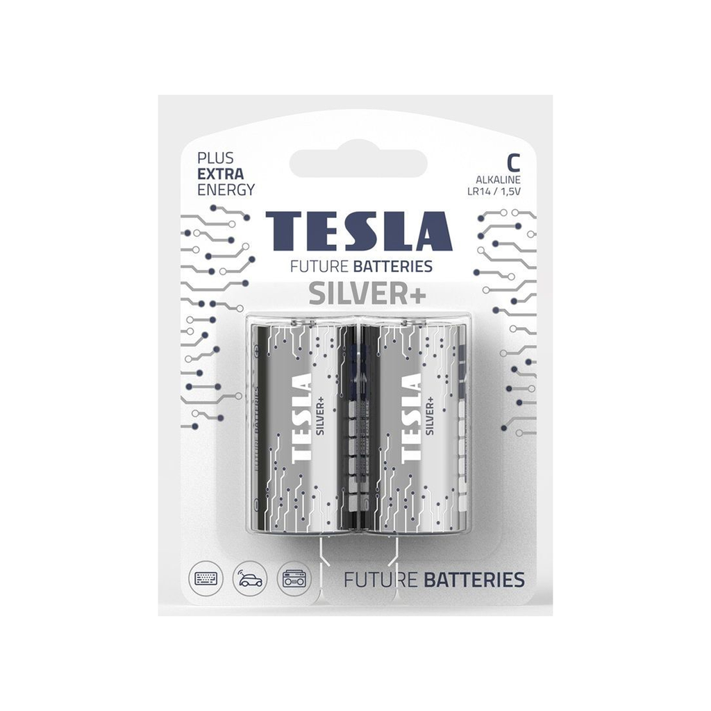 Tesla C Battery C SLIVER LR14/BLISTER FOL 2 Piece