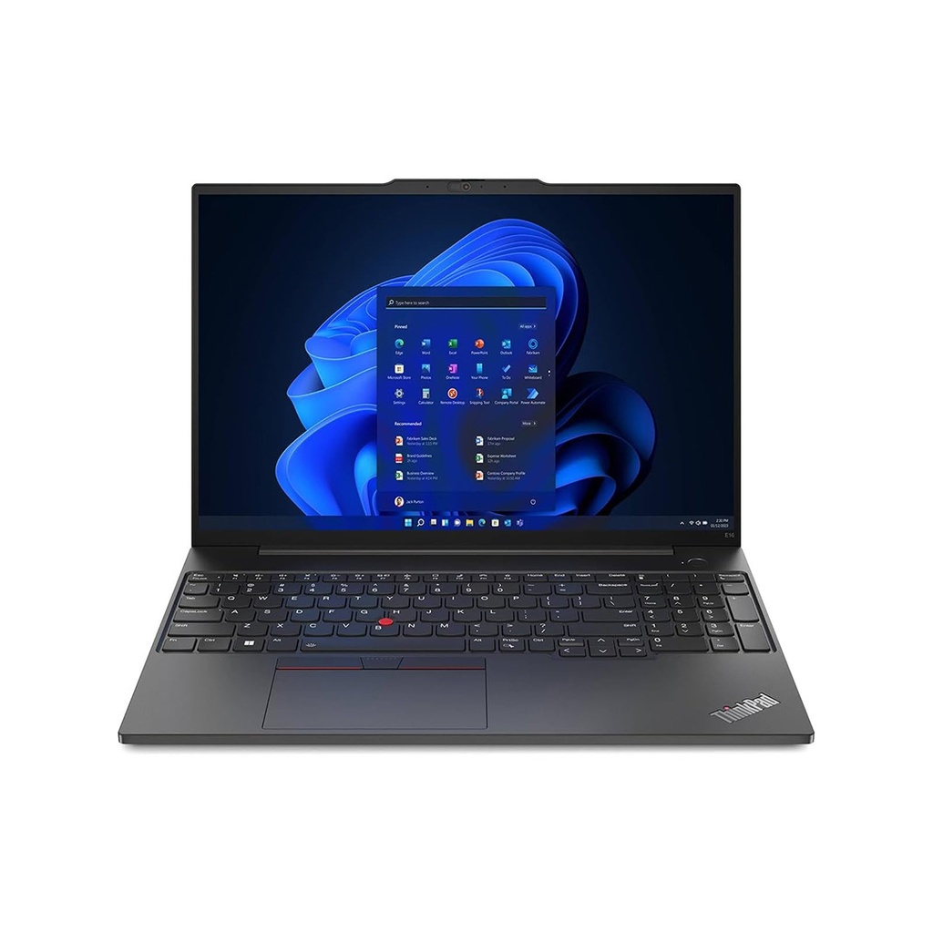 Lenovo ThinkPad E16 Laptop Intel Core i7-1355U , 8GB Ram, 512 GB SSD M.2, Intel Iris Xe Graphics, 16-inch Display WUXGA 1920x1200, IPS, Dos, Black (21JN008RAD)
