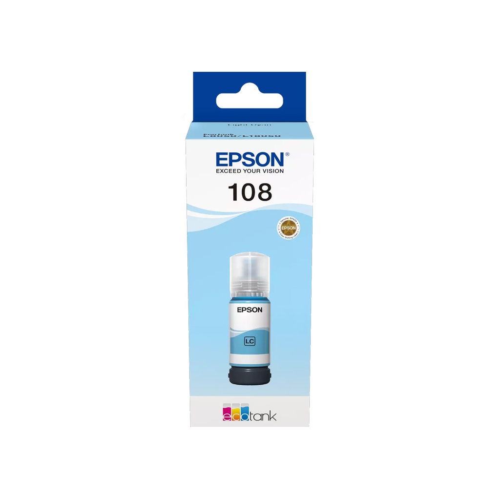 Epson 108 Eco Light Cyan Ink BOTTLE 70ML C13T09C54