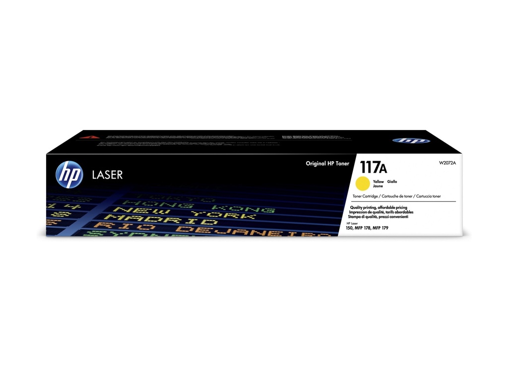 HP 117A Toner Cartridge, Yellow - W2072A