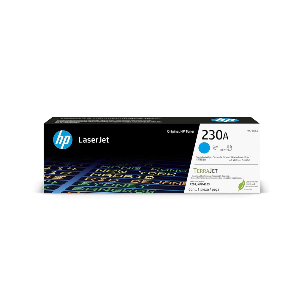 خرطوشة حبر HP 230A Cyan الأصلية لطابعات LaserJet