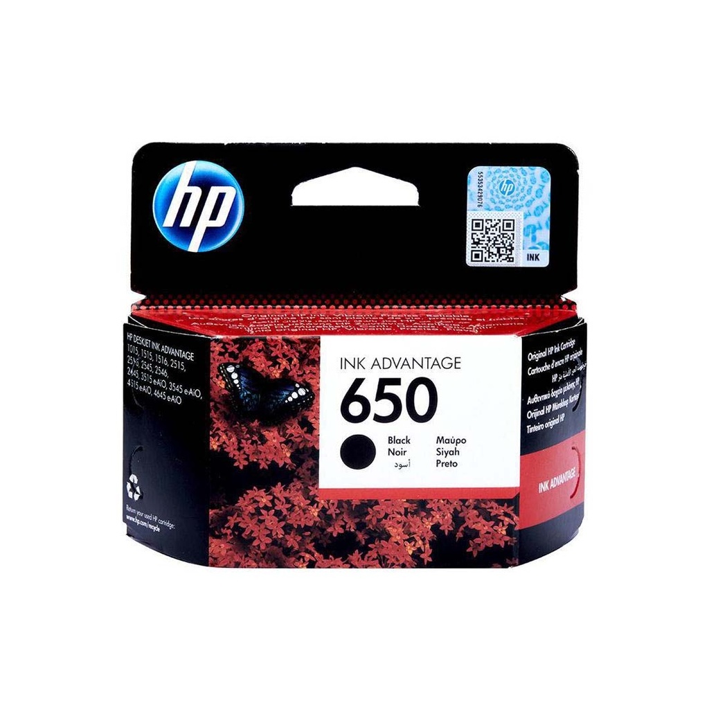 HP Black HP 650 High Yield Ink Cartridge - CZ101AK